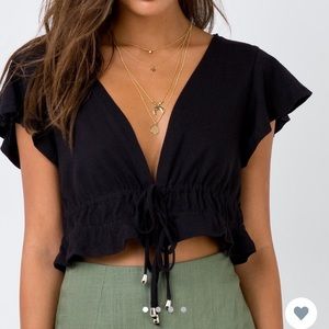 Princess polly black tie top